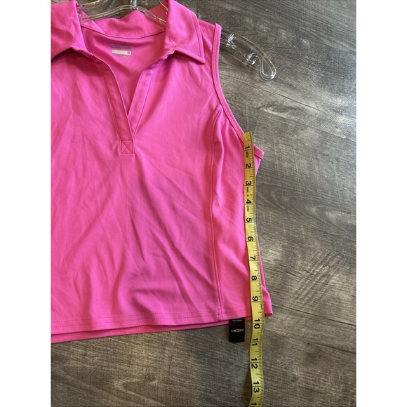 Hind Women’s Size Small Pink Polo Sleeveless Cropped Shirt - Picture 8 of 9